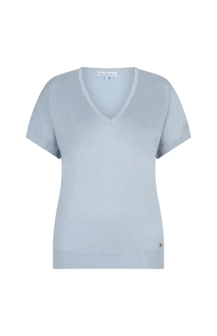 Red Button Top Jerry Sparkle Light Blue SRB4812 Stretchshop.nl