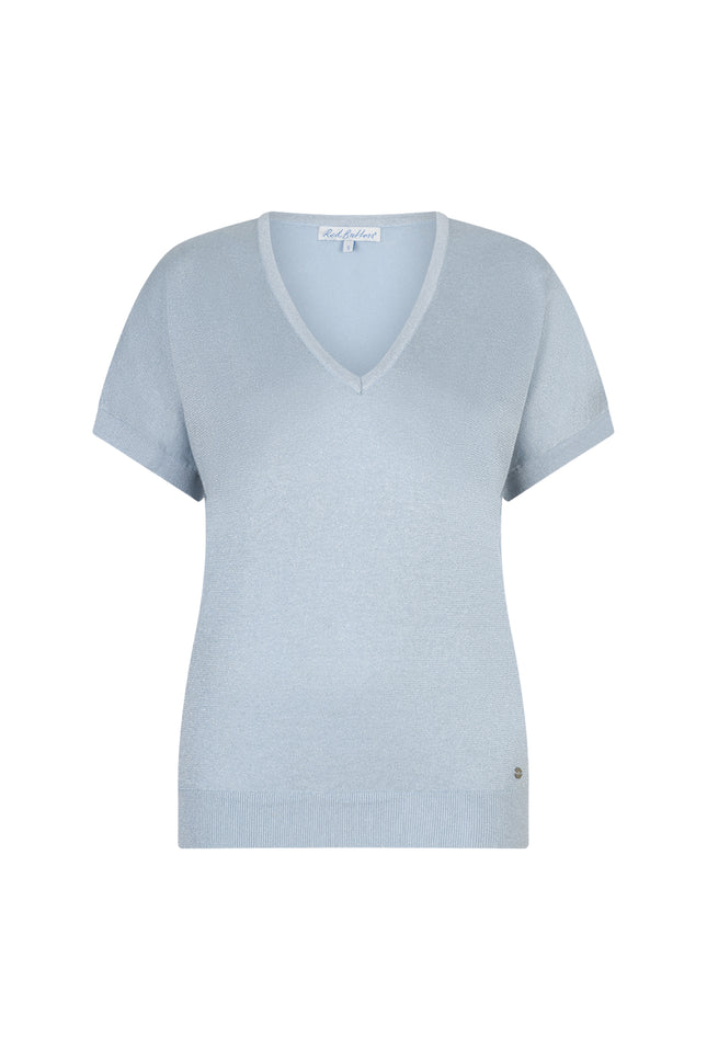 Red Button Top Jerry Sparkle Light Blue SRB4812 Stretchshop.nl