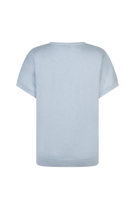 Red Button Top Jerry Sparkle Light Blue SRB4812 Stretchshop.nl