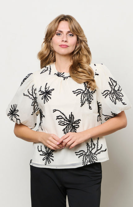 &Co woman Blouse Wyanne Beige BL425 Stretchshop.nl