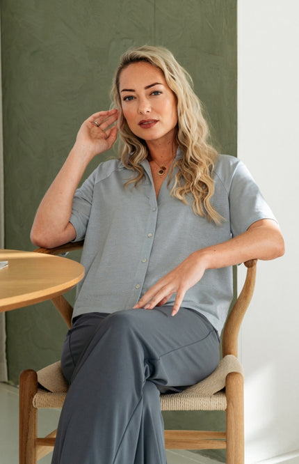 &Co woman Blouse Vanity Slate BL429 Stretchshop.nl