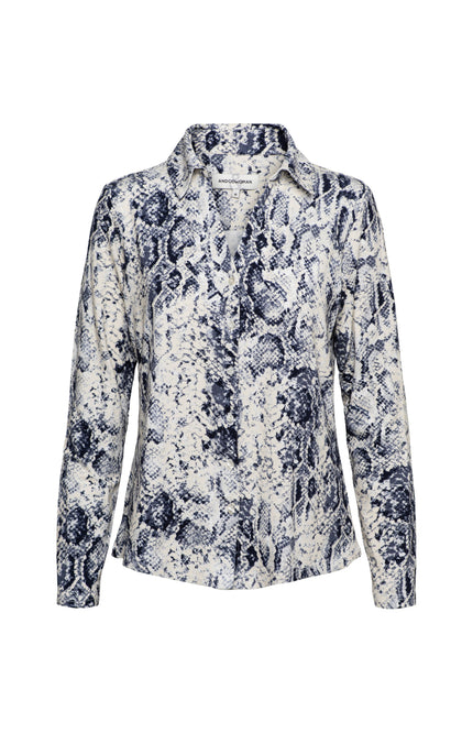&Co woman Blouse Vayen Snake Slate Multi BL431 Stretchshop.nl