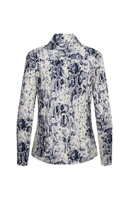 &Co woman Blouse Vayen Snake Slate Multi BL431 Stretchshop.nl