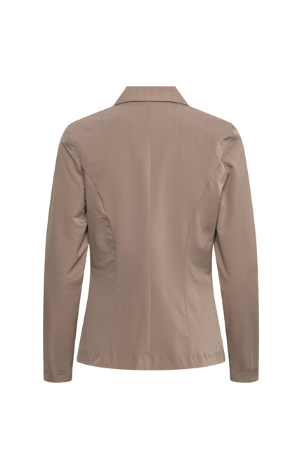 &Co woman Travel Blazer Phileine Taupe BZ110 Stretchshop.nl