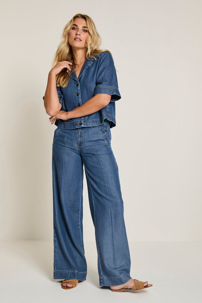 Para Mi Broek Cloë Lyocell Blue SS261266343 L32 Stretchshop.nl