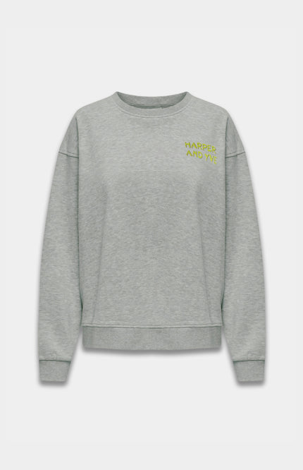 Harper & Yve Sweater Clubavocado Grey Melee SS6Y502 Stretchshop.nl
