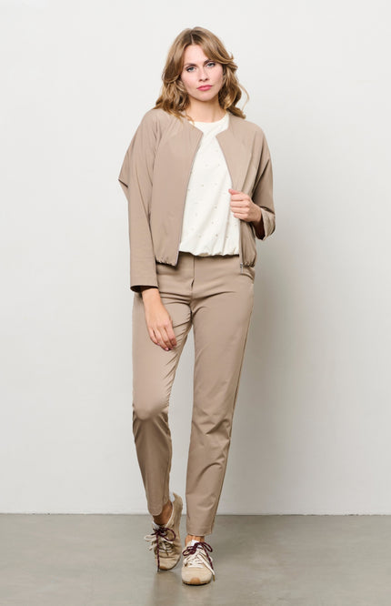 &Co woman Jacket Pihla Taupe JA157 Stretchshop.nl