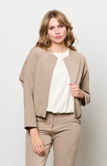 &Co woman Jacket Pihla Taupe JA157 Stretchshop.nl