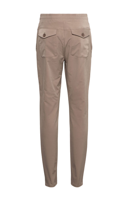 &Co woman Travel Broek Penny Taupe PA100-2 Stretchshop.nl
