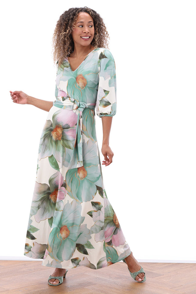 K-design Jurk Maxi Met Design C111-P114 Stretchshop.nl