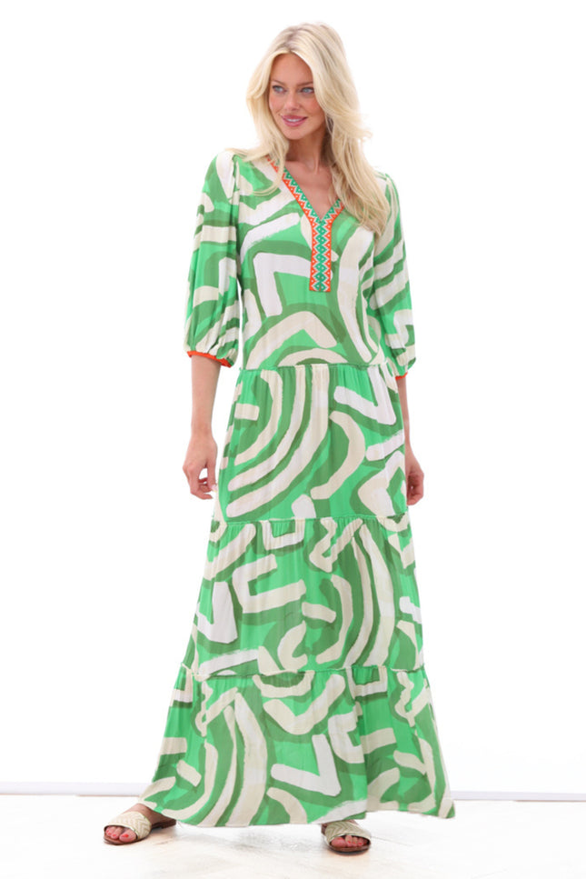 K-design Jurk Maxi Met Design C155-P110 Stretchshop.nl