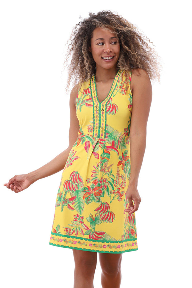 K-design Jurk Mouwloos Met Design C400-P138 Stretchshop.nl