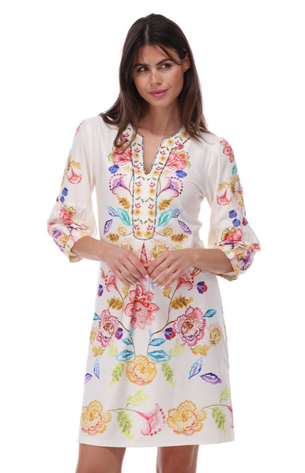 K-design Jurk Met Design C408-P134 Stretchshop.nl