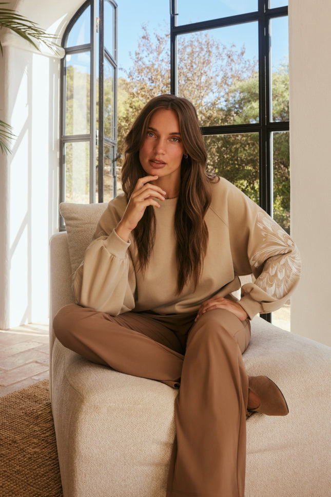 Lady Day Sweater Coby Sand L25-301-3173 Stretchshop.nl