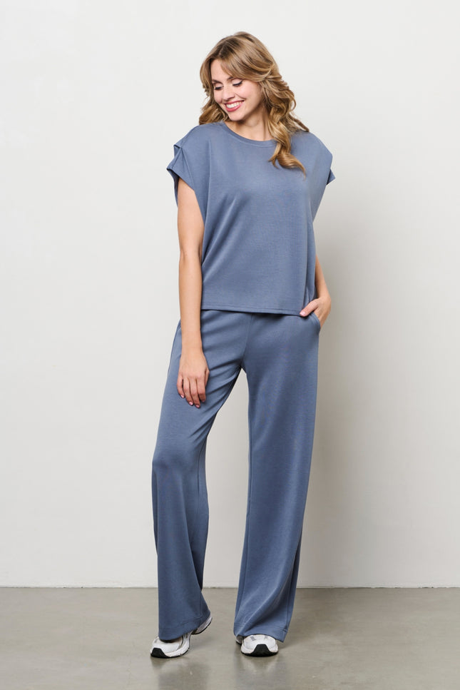 &Co woman Broek Dawn Dark Slate PA381 Stretchshop.nl