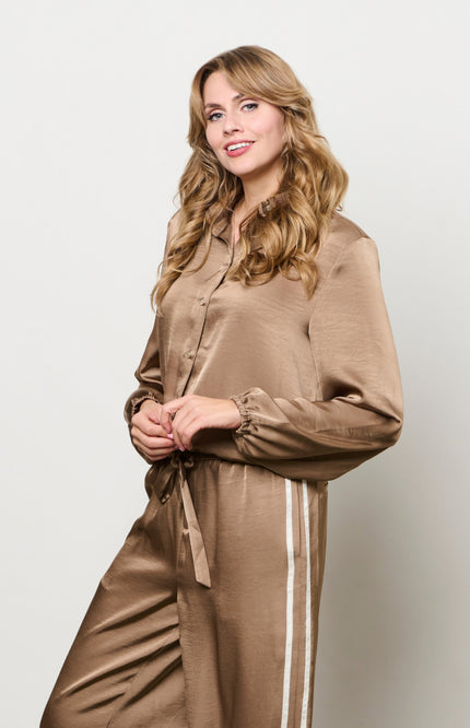 &Co woman Broek Neomi Taupe PA407 Stretchshop.nl