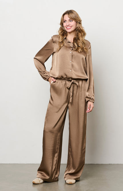 &Co woman Broek Neomi Taupe PA407 Stretchshop.nl