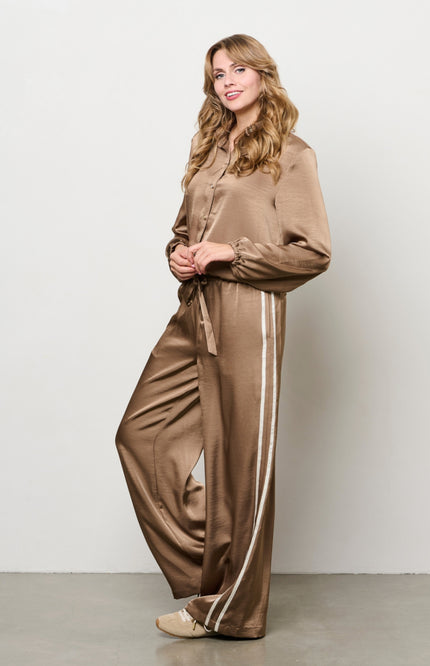&Co woman Broek Neomi Taupe PA407 Stretchshop.nl