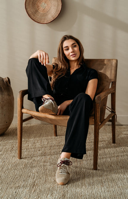 &Co woman Broek Riley Black PA427 Stretchshop.nl