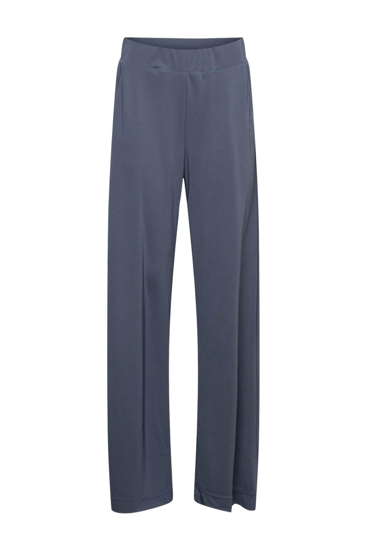 Donkergrijze Riley broek van &Co woman, casual damesbroek met rechte snit en comfortabele pasvorm, zichtbaar op de afbeelding.