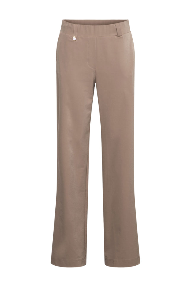 &Co woman Travel Broek Paulien Taupe PA429 Stretchshop.nl