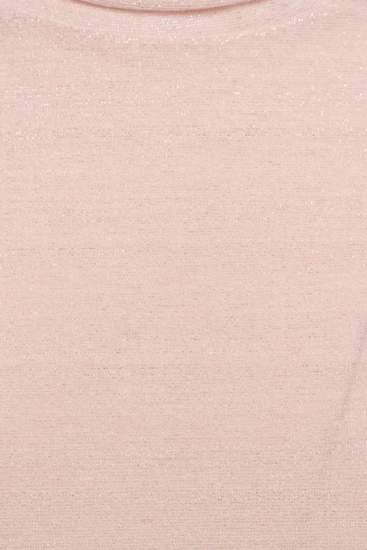Lichtroze top Iris Pale Pink van &Co woman, soepel vallend met korte mouwen en elegante stijl, gedragen door model.