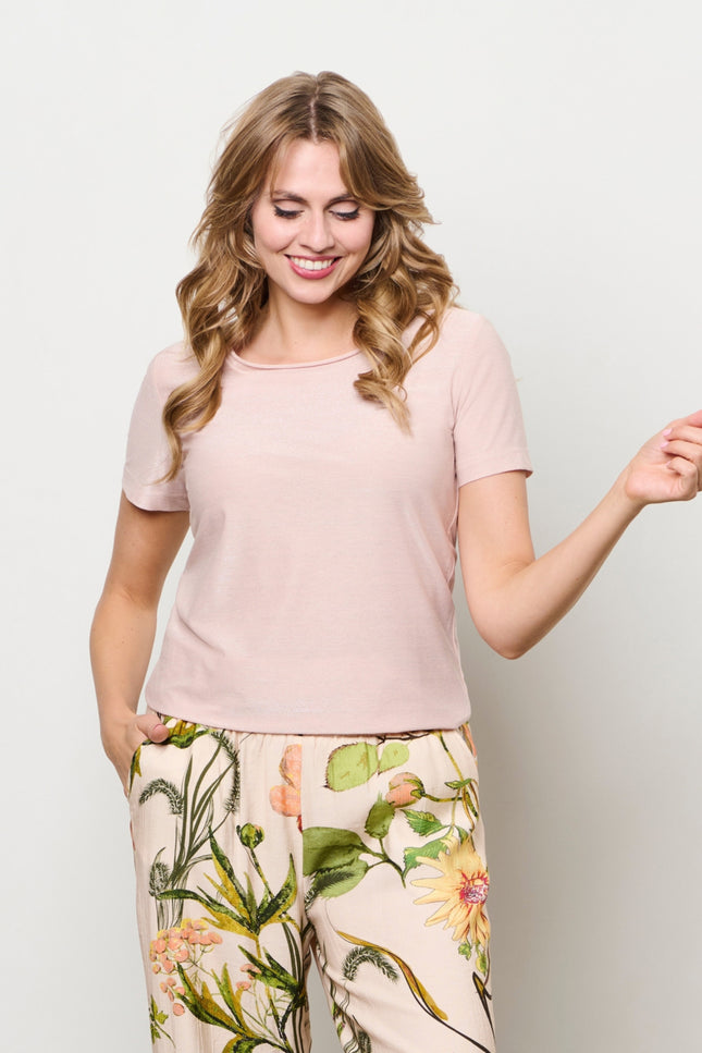 &Co woman Top Iris Pale Pink TS145 Stretchshop.nl