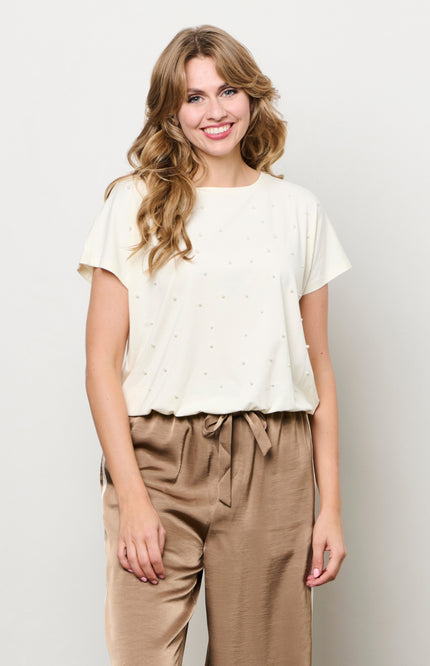 &Co woman Top Terese Beige TS141 Stretchshop.nl