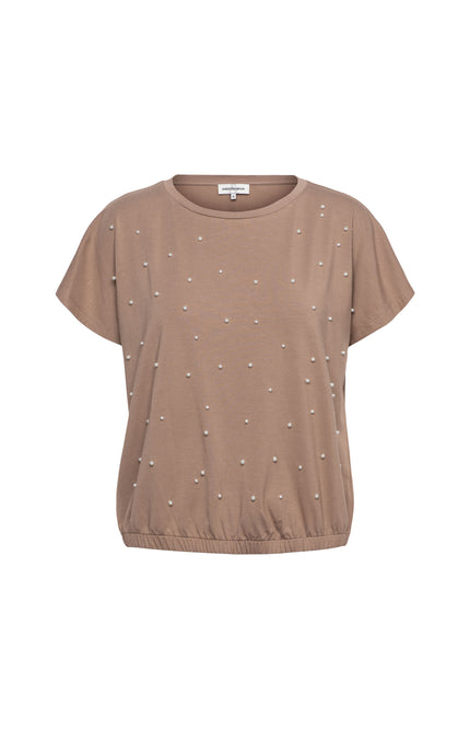 &Co woman Top Terese Taupe TS141 Stretchshop.nl