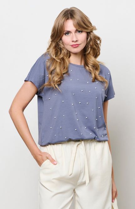 &Co woman Top Terese Dark Slate TS141 Stretchshop.nl
