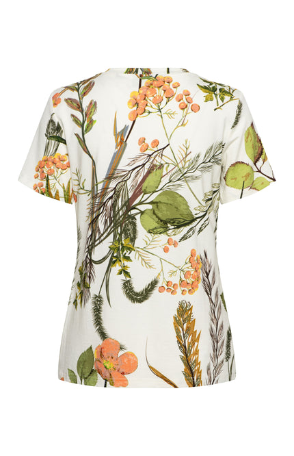 &Co woman Top Vere Flower Offwhite Multi TO354 Stretchshop.nl