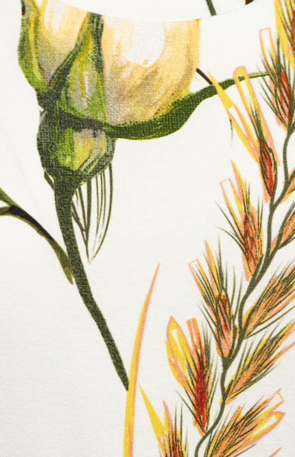 &Co woman Top Vere Flower Offwhite Multi TO354 Stretchshop.nl