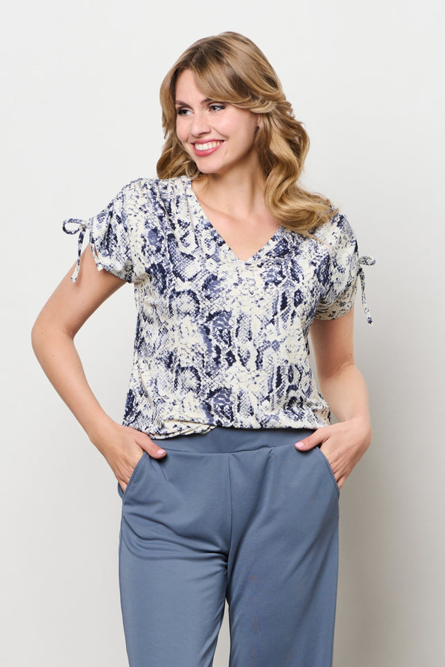 &Co woman Top Viana Snake Slate Multi TO351 Stretchshop.nl