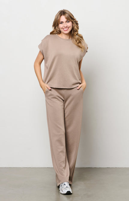 &Co woman Top Danae Taupe TO349 Stretchshop.nl