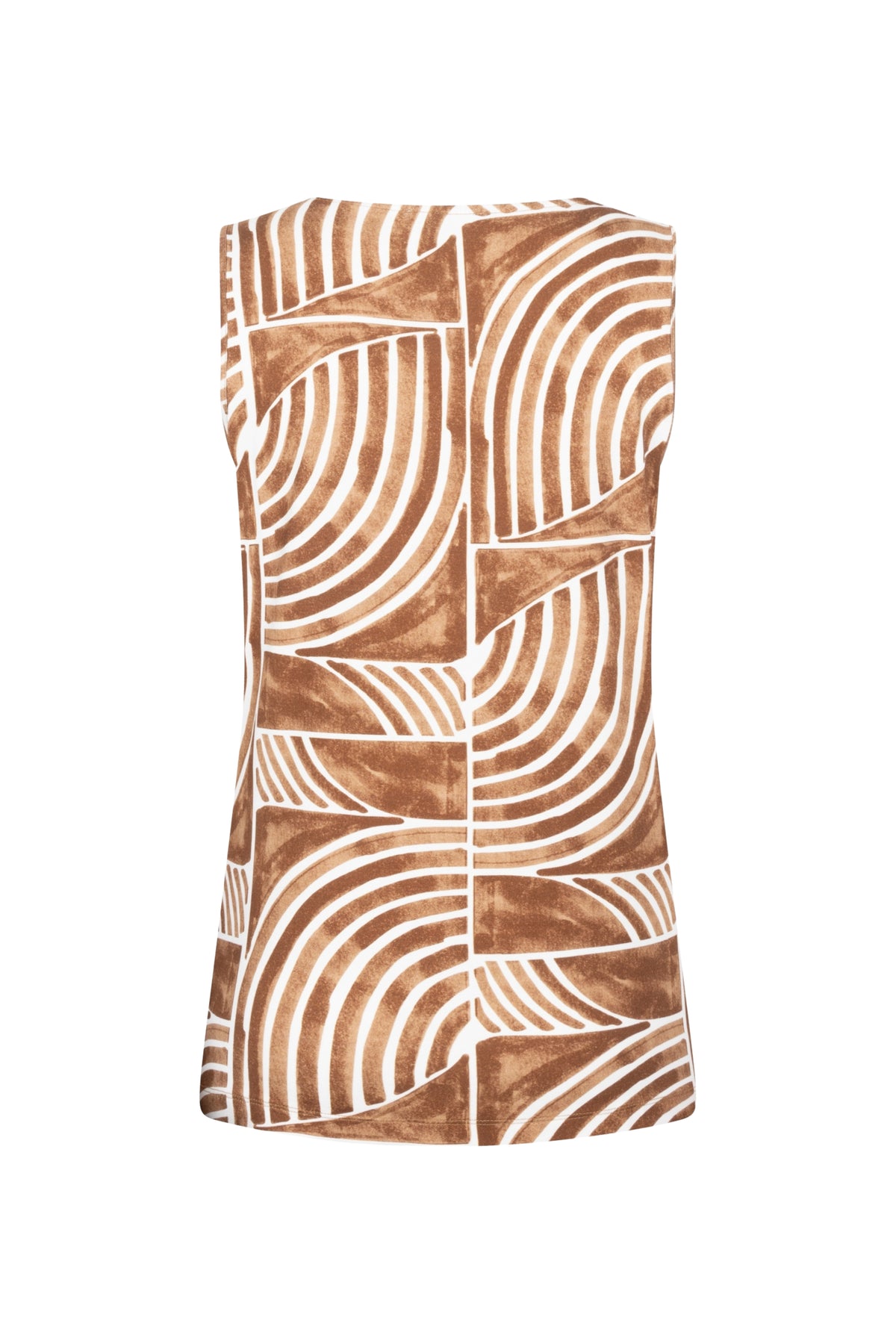 Zoso Top Britt Summer Camel, lichtgewicht damestop met zomerse uitstraling en zachte stof, zichtbaar in de afbeelding.
