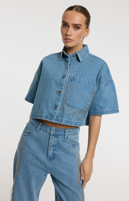 Refined Department Blouse Adeline Light Blue R2603971930 Stretchshop.nl