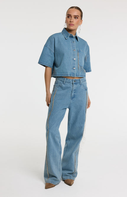 Refined Department Blouse Adeline Light Blue R2603971930 Stretchshop.nl