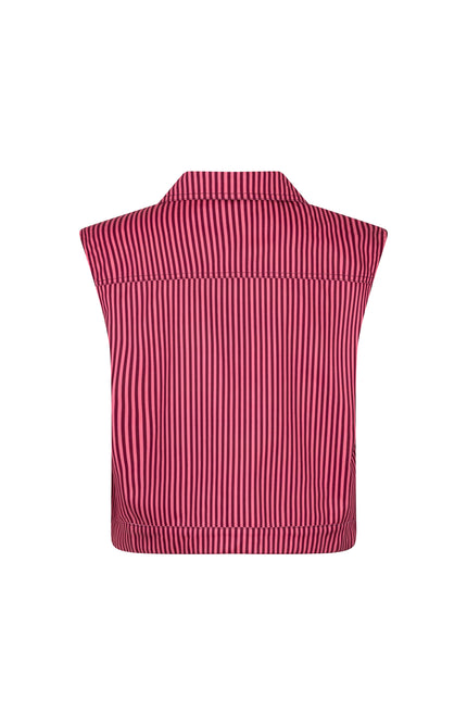 Ydence Gilet Marit Coral Pink Burgundy Stretchshop.nl