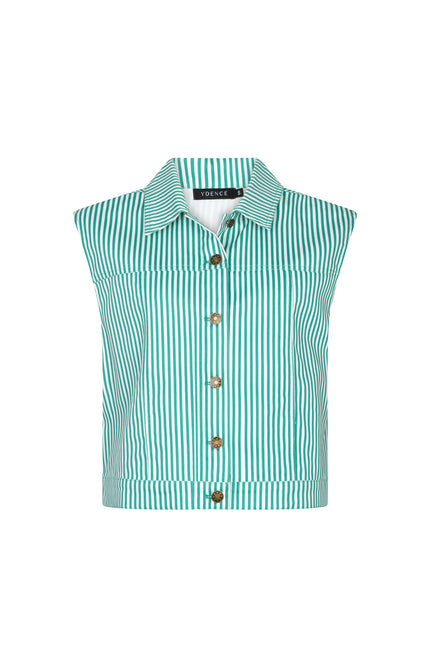 Ydence Gilet Marit Sea Green Stretchshop.nl