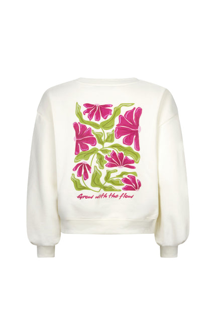 Ydence Sweater Grow With The Flow Ecru Stretchshop.nl