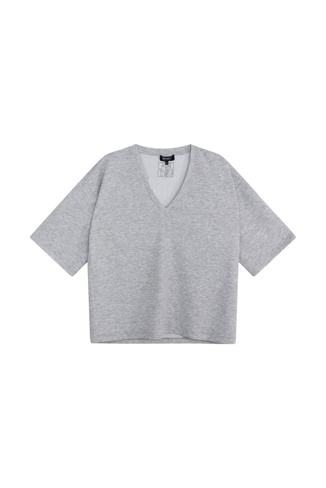 Refined Department T-shirt Dolla Grey Melange R2603719958 Stretchshop.nl