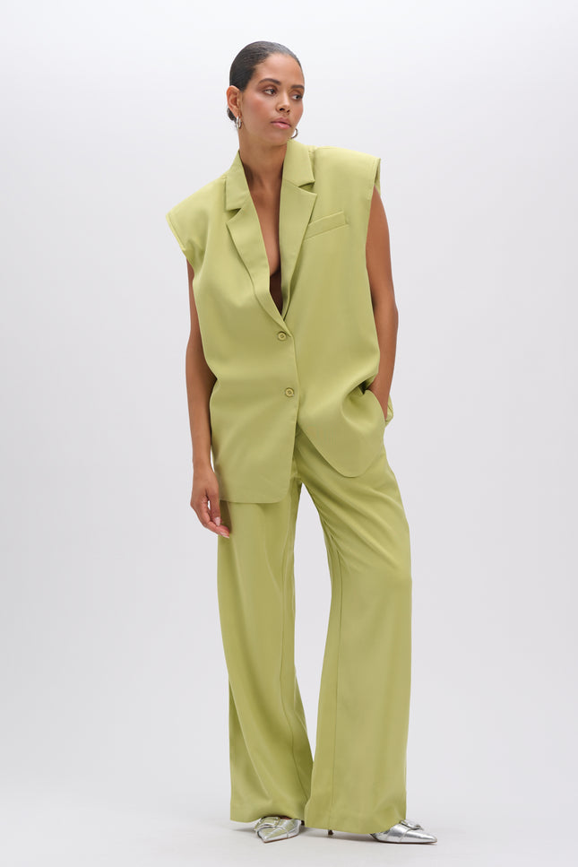 Refined Department Gilet Spencer Matcha R2603663964 Stretchshop.nl