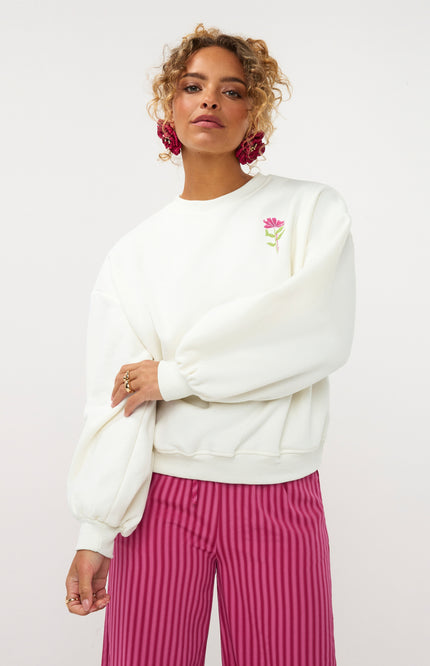 Ydence Sweater Grow With The Flow Ecru Stretchshop.nl