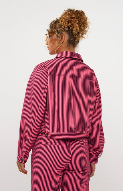 Ydence Jacket Kalina Coral Pink Burgundy Stretchshop.nl