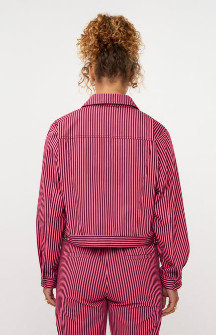 Ydence Jacket Kalina Coral Pink Burgundy Stretchshop.nl