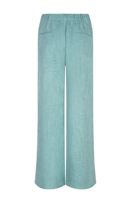 Ydence Broek Leona Turquoise Melange Tall Stretchshop.nl