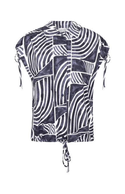 Zoso Blouse Leila Navy 262 Stretchshop.nl