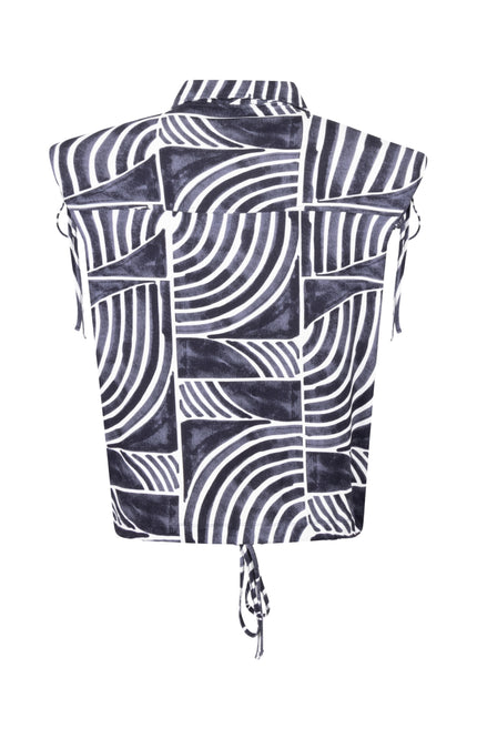 Zoso Blouse Leila Navy 262 Stretchshop.nl