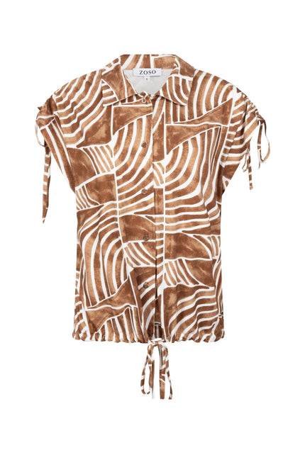 Zoso Blouse Leila Summer Camel 262 Stretchshop.nl