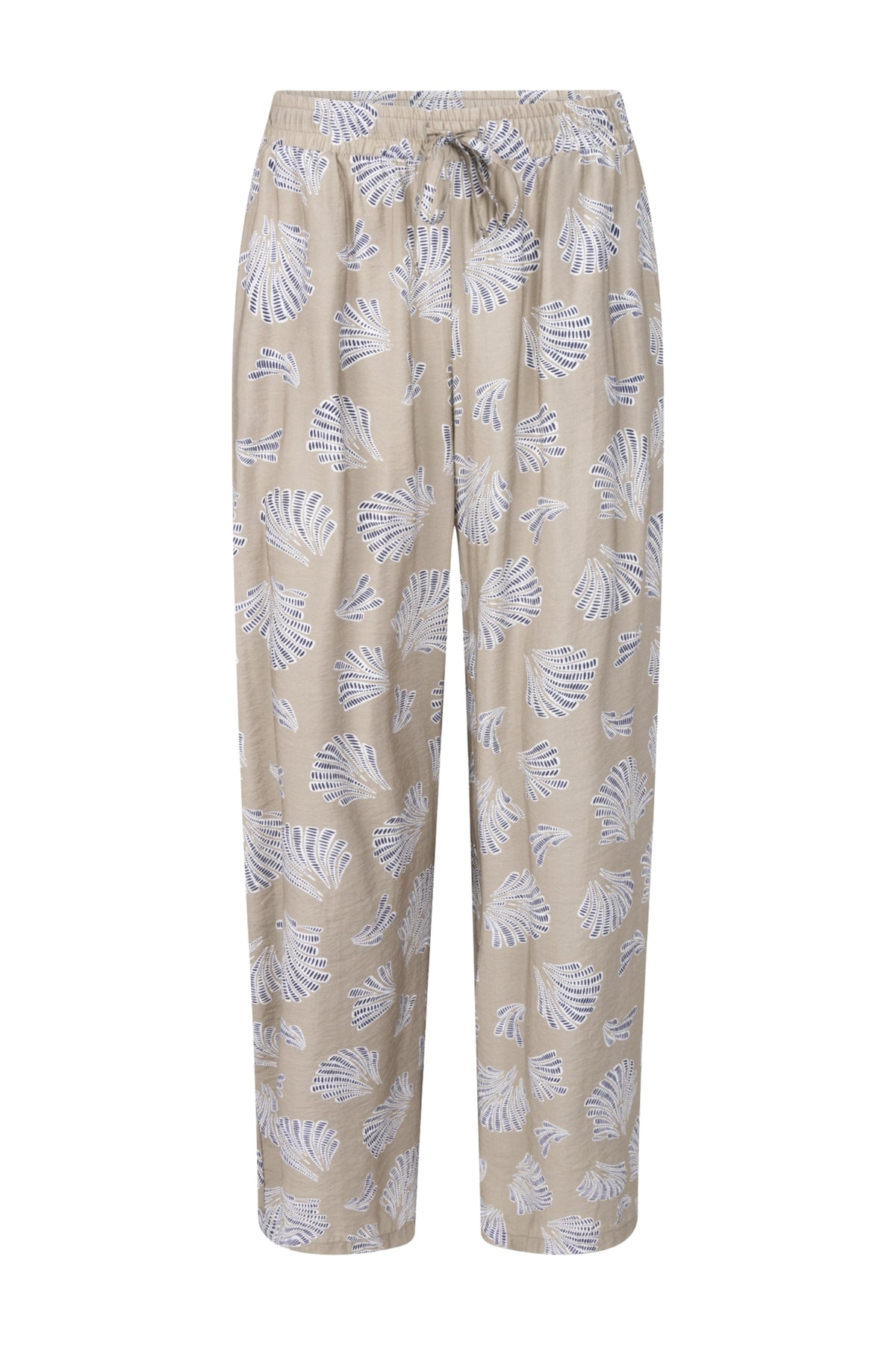 Zoso broek Louise Sage 262, casual groene broek met elastische taille en rechte pasvorm, gedragen door model.